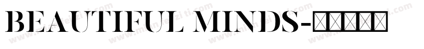Beautiful Minds字体转换